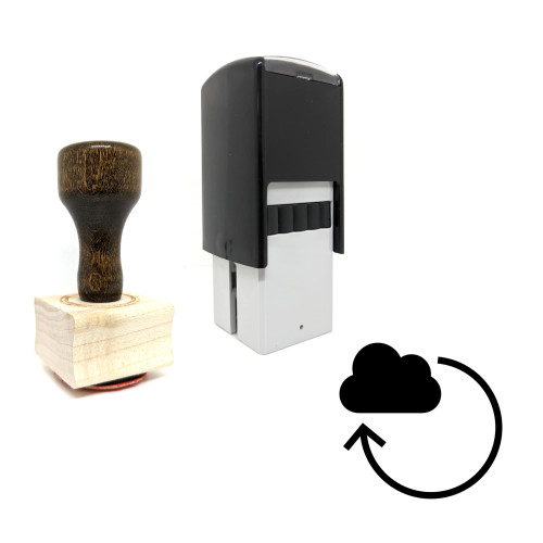 "Cloud Refresh" rubber stamp with 3 sample imprints of the image