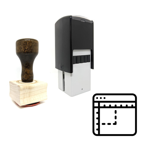 "Architecture" rubber stamp with 3 sample imprints of the image