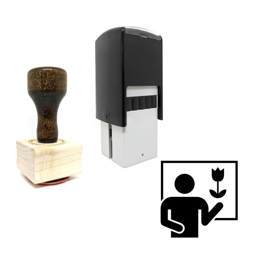 "Botany Professor" rubber stamp with 3 sample imprints of the image