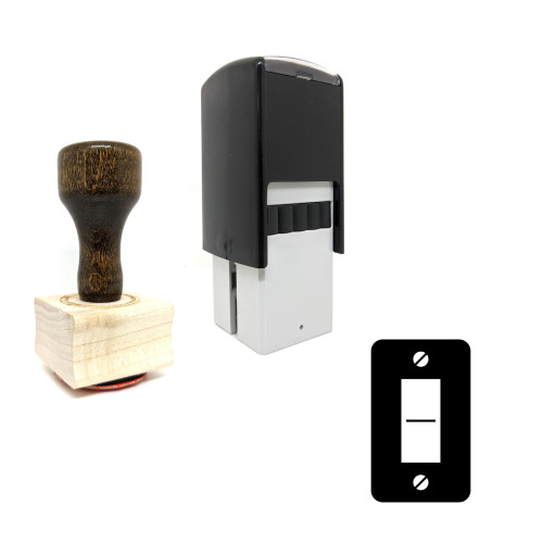 "Light Switch" rubber stamp with 3 sample imprints of the image