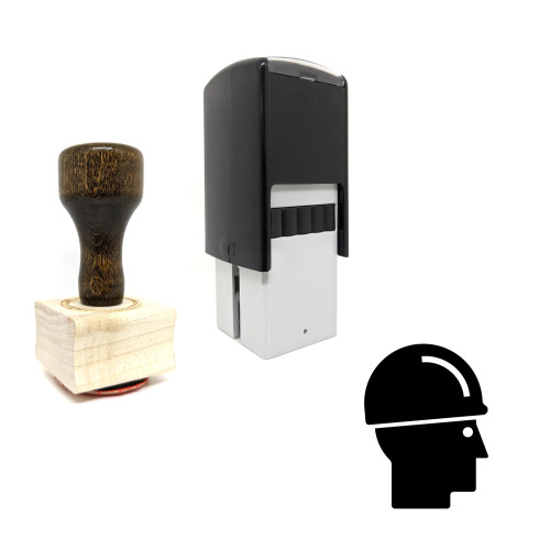 "Worker" rubber stamp with 3 sample imprints of the image