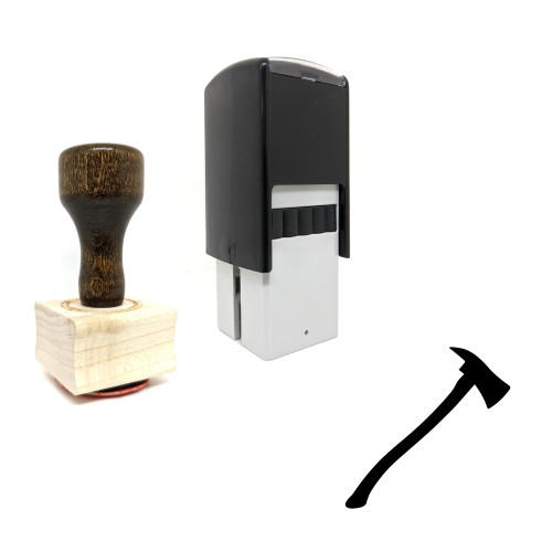 "Axe" rubber stamp with 3 sample imprints of the image