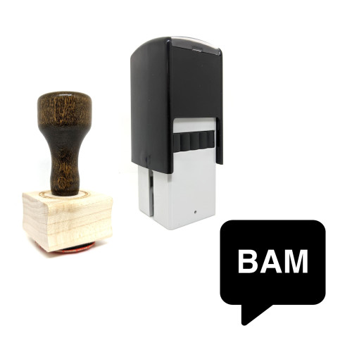 "Bambara" rubber stamp with 3 sample imprints of the image