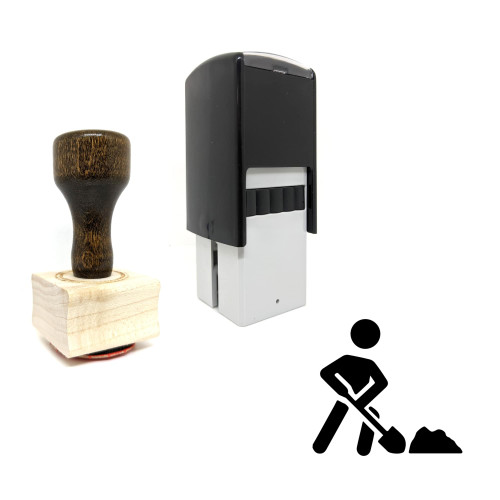 "Labor" rubber stamp with 3 sample imprints of the image