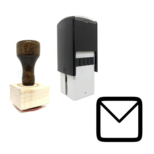 "Mail" rubber stamp with 3 sample imprints of the image