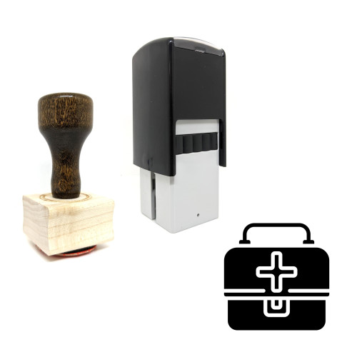 "Medical Box" rubber stamp with 3 sample imprints of the image