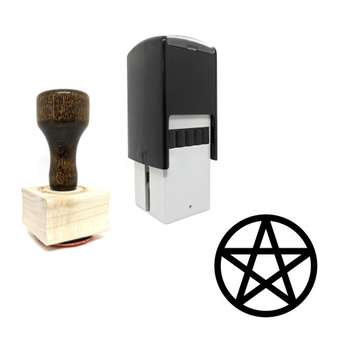 "Pentacle" rubber stamp with 3 sample imprints of the image