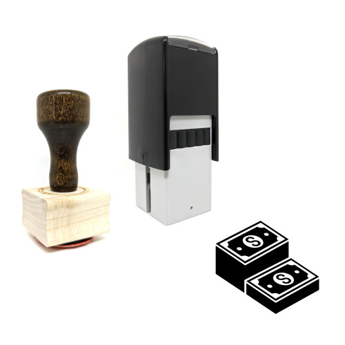 "Finance" rubber stamp with 3 sample imprints of the image