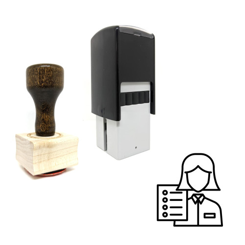 "Job List" rubber stamp with 3 sample imprints of the image