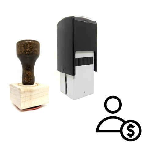 "Banker" rubber stamp with 3 sample imprints of the image