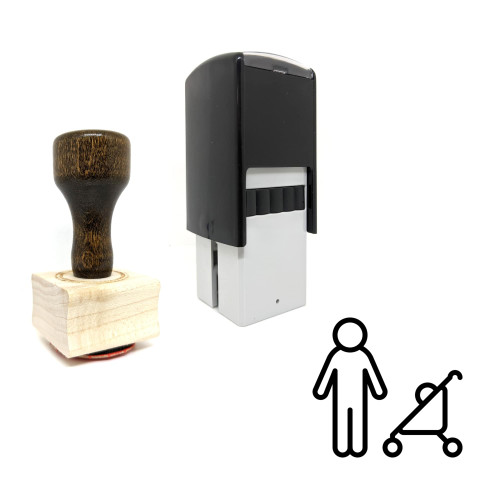 "Single Father" rubber stamp with 3 sample imprints of the image