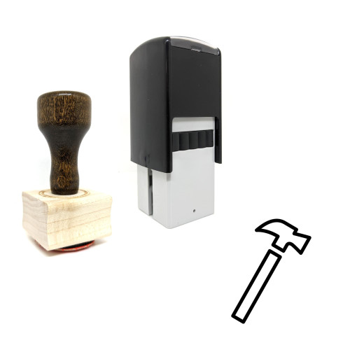 "Hammer" rubber stamp with 3 sample imprints of the image