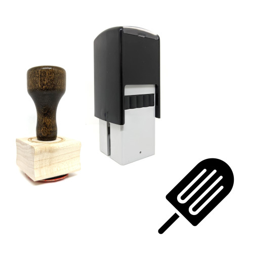 "Ice Cream" rubber stamp with 3 sample imprints of the image