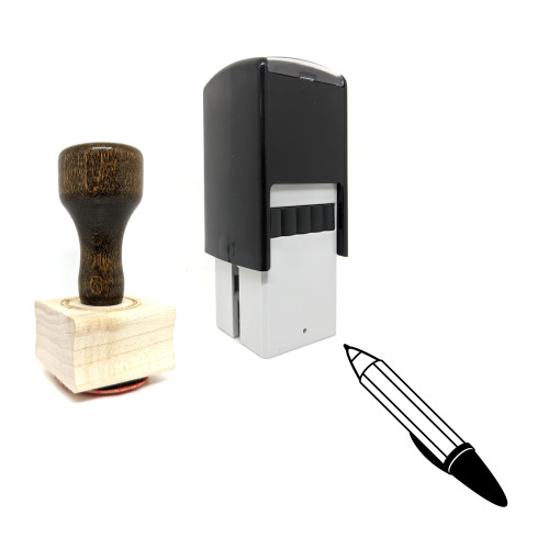 "Pen" rubber stamp with 3 sample imprints of the image