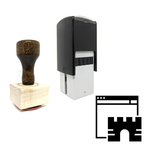 "Online Security" rubber stamp with 3 sample imprints of the image