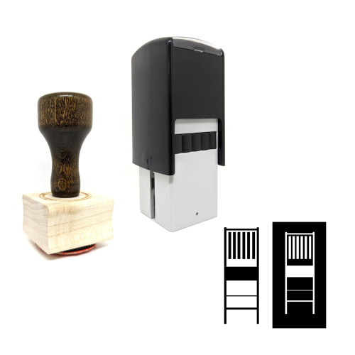 "Conceptual Chair" rubber stamp with 3 sample imprints of the image