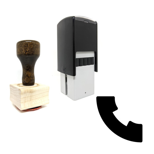 "Telephone" rubber stamp with 3 sample imprints of the image