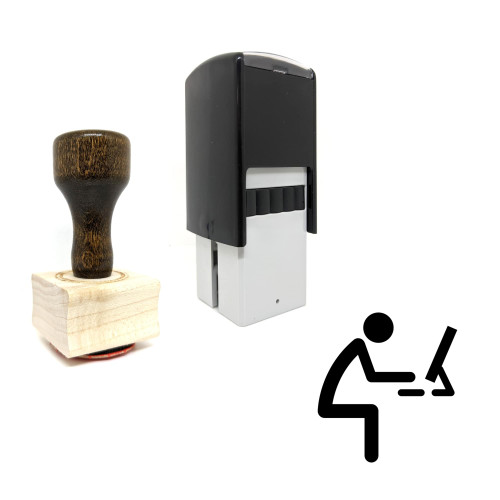 "Worker" rubber stamp with 3 sample imprints of the image