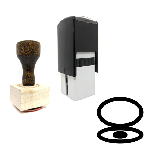 "Compact Powder" rubber stamp with 3 sample imprints of the image