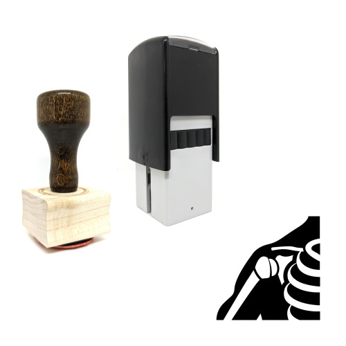 "Shoulder Joint" rubber stamp with 3 sample imprints of the image