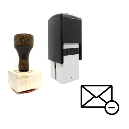 "Delete Email" rubber stamp with 3 sample imprints of the image