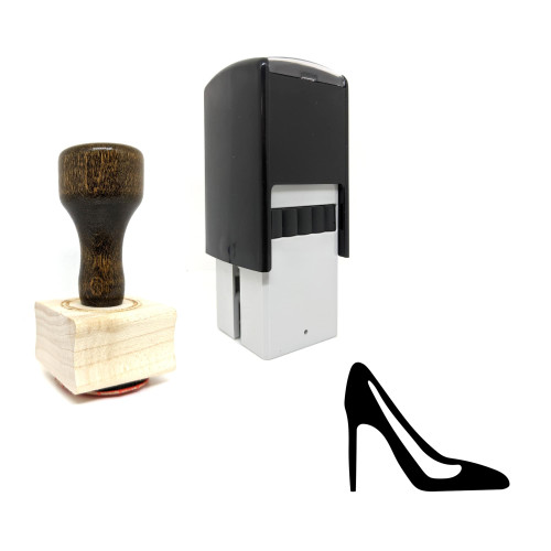 "Stilettos" rubber stamp with 3 sample imprints of the image