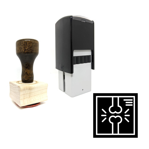 "X Ray Photography" rubber stamp with 3 sample imprints of the image