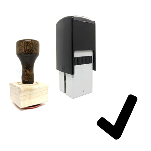 "Check Mark" rubber stamp with 3 sample imprints of the image