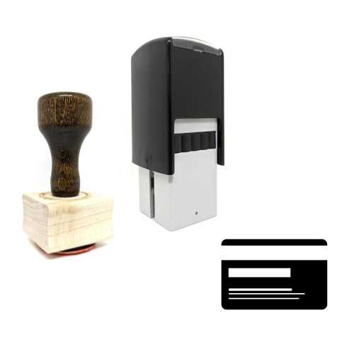 "Credit Card" rubber stamp with 3 sample imprints of the image