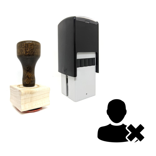 "Delete User" rubber stamp with 3 sample imprints of the image