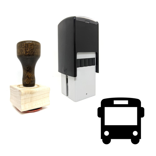 "Bus" rubber stamp with 3 sample imprints of the image