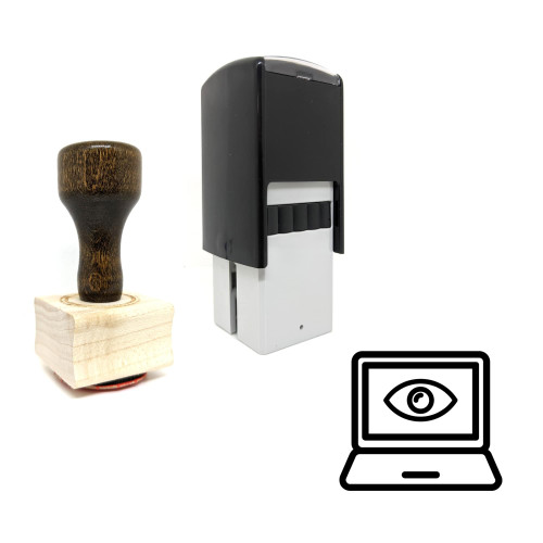 "View Online" rubber stamp with 3 sample imprints of the image