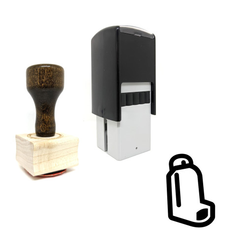 "Inhaler" rubber stamp with 3 sample imprints of the image