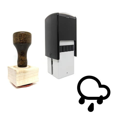 "Cloudy Rain" rubber stamp with 3 sample imprints of the image