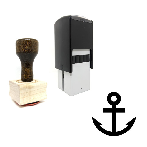 "Anchor" rubber stamp with 3 sample imprints of the image