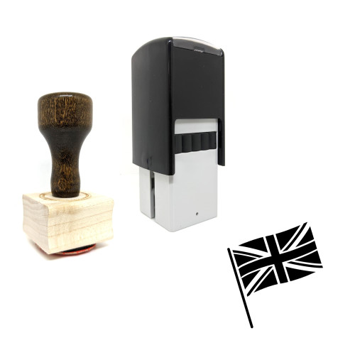 "United Kingdom" rubber stamp with 3 sample imprints of the image