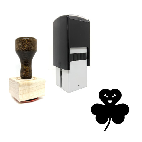 "Shamrock" rubber stamp with 3 sample imprints of the image