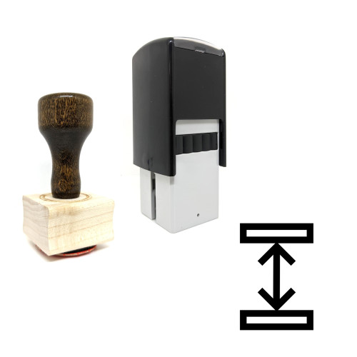 "Resize Height" rubber stamp with 3 sample imprints of the image