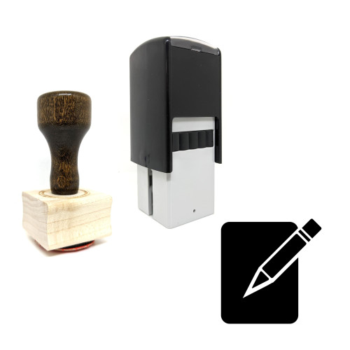 "Write" rubber stamp with 3 sample imprints of the image