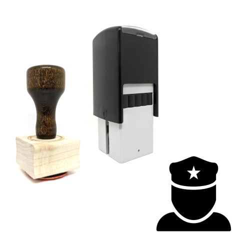 "Police Man" rubber stamp with 3 sample imprints of the image