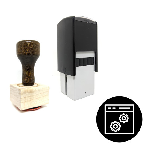 "Search Engine Optimization" rubber stamp with 3 sample imprints of the image