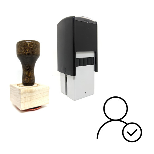 "User Check Mark" rubber stamp with 3 sample imprints of the image