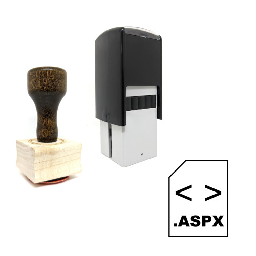 "Aspx" rubber stamp with 3 sample imprints of the image