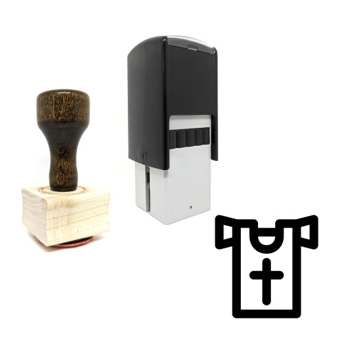 "Battle Trumpet" rubber stamp with 3 sample imprints of the image