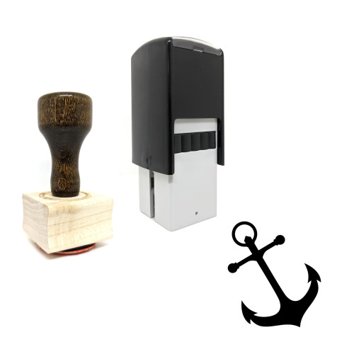 "Anchor" rubber stamp with 3 sample imprints of the image