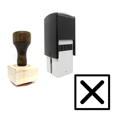 "Cancel" rubber stamp with 3 sample imprints of the image