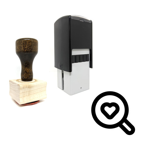 "Search" rubber stamp with 3 sample imprints of the image