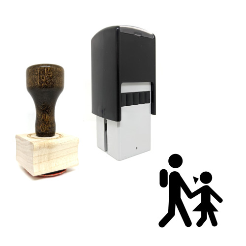 "Students" rubber stamp with 3 sample imprints of the image