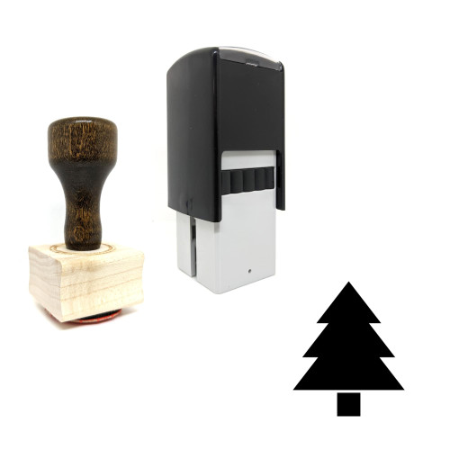 "Pine Tree" rubber stamp with 3 sample imprints of the image