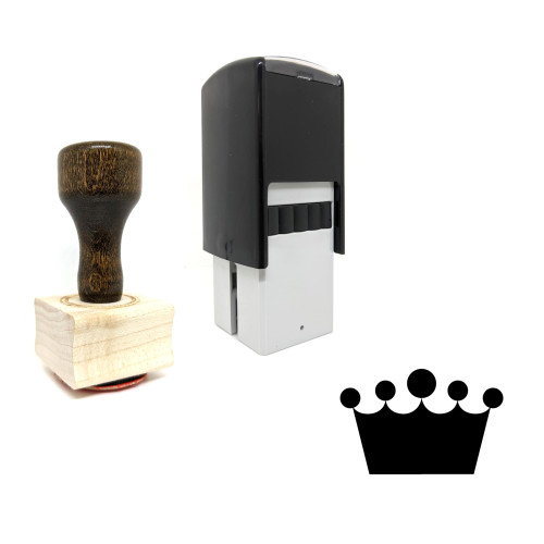 "Crown" rubber stamp with 3 sample imprints of the image